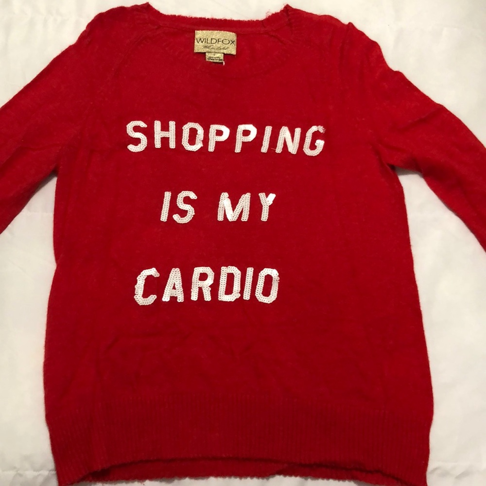 Red thin sweater